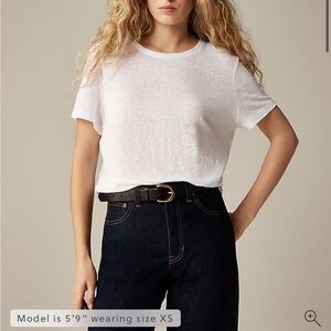 NWT J Crew relaxed linen T shirt